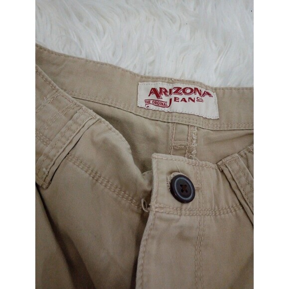 Arizona Jeans Two Shorts  Khaki Beige Cargo Pockets Classic Fit Size 26 - Picture 13 of 16